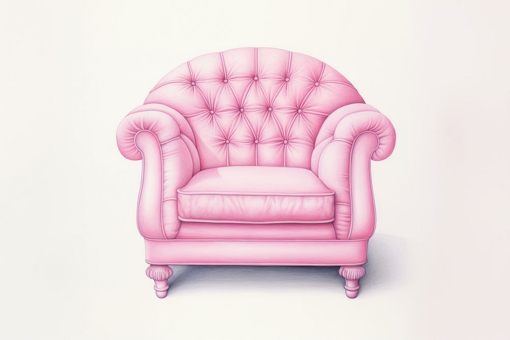 Luxury pink chair furniture armchair relaxation. AI generated Image by rawpixel.