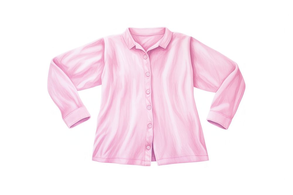Pink pajamas sleeve blouse shirt. AI generated Image by rawpixel.