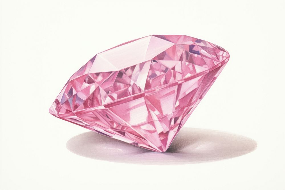 Diamond gemstone jewelry pink. AI generated Image by rawpixel.