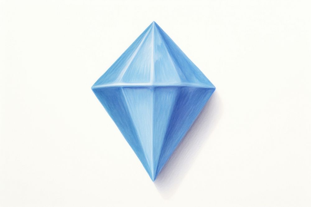 Diamond origami paper blue. AI generated Image by rawpixel.