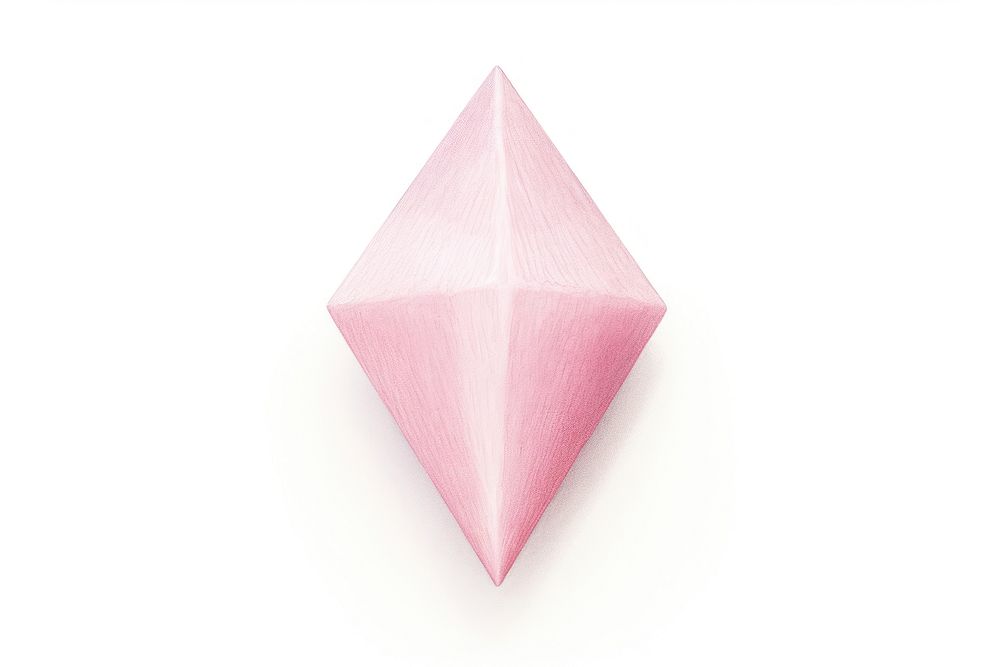 Diamond paper pink white background. AI generated Image by rawpixel.