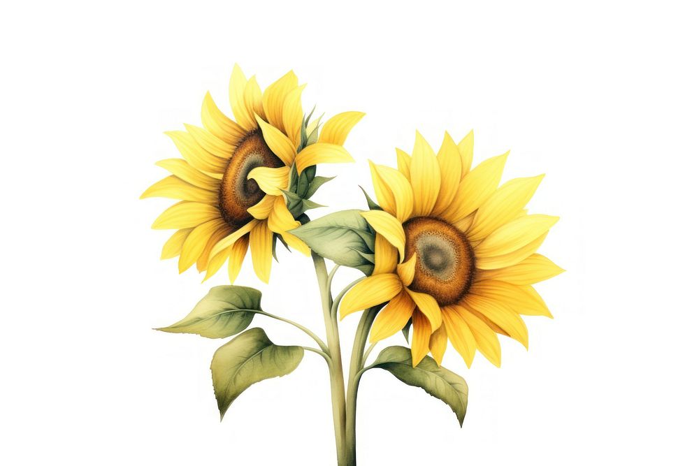 Sunflowers plant inflorescence asterales. AI generated Image by rawpixel.