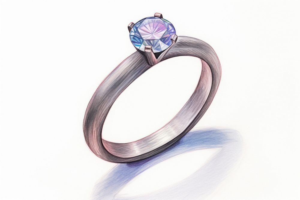 Dark diamond ring gemstone jewelry silver. AI generated Image by rawpixel.