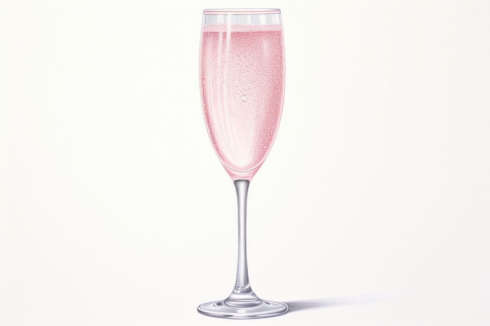 Champagne glass drink pink. AI generated Image by rawpixel.