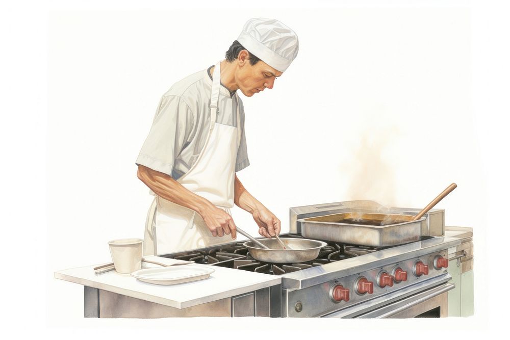 A man cooking kitchen adult food. AI generated Image by rawpixel.