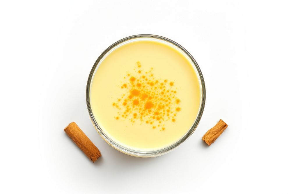 Turmeric milk drink food bowl. AI generated Image by rawpixel.