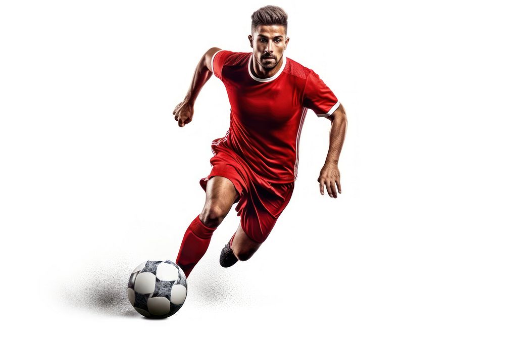 One caucasian soccer player football sports adult. AI generated Image by rawpixel.