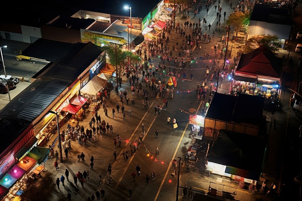 Night Market architecture cityscape outdoors. 