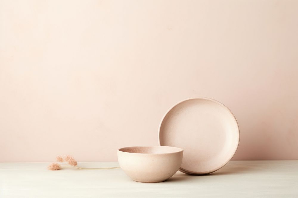 Kids tableware bowl pottery plate. AI generated Image by rawpixel.