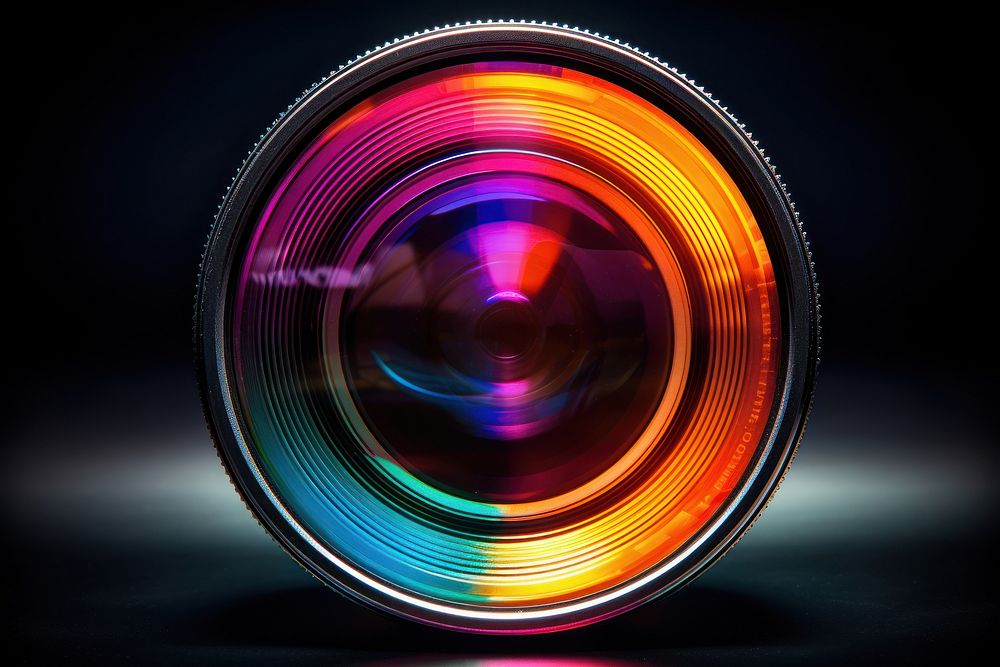 Camera lens colorful camera light camera lens. 