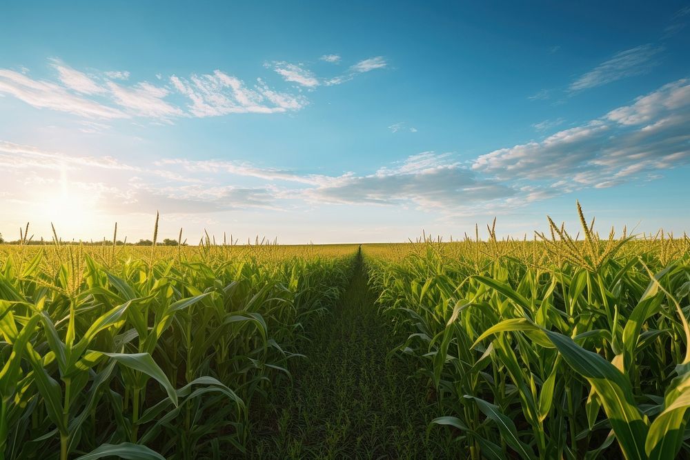 Field sky landscape outdoors. 