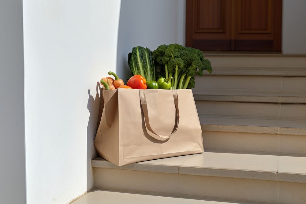 Bag vegetable handbag plant. AI generated Image by rawpixel.