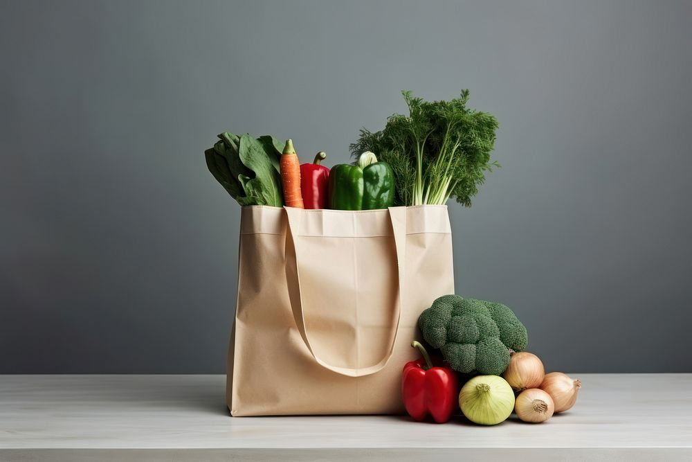 Bag vegetable food cauliflower. AI generated Image by rawpixel.