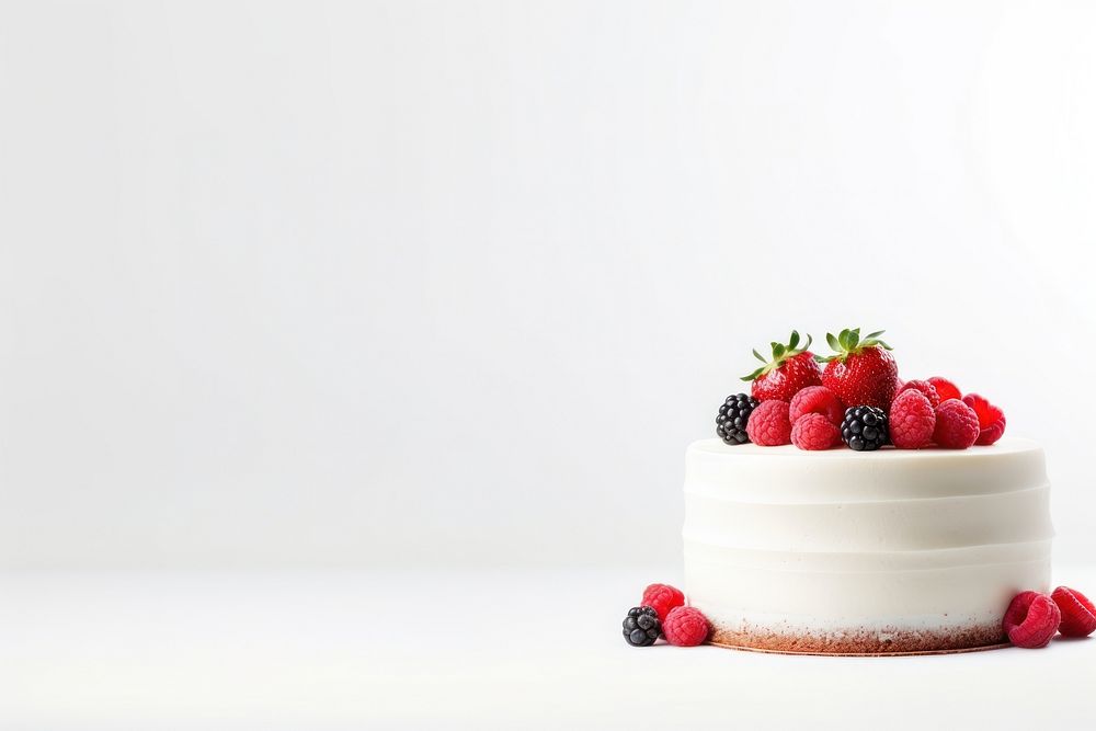 Minimal Cake cake raspberry dessert. AI generated Image by rawpixel.