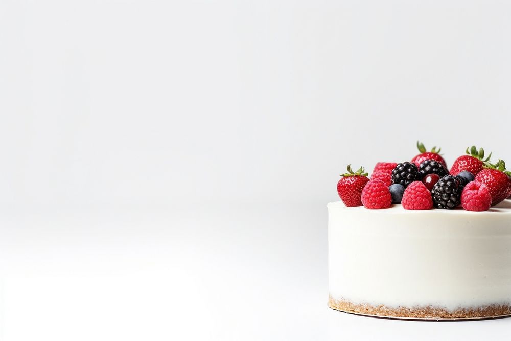 Minimal Cake cake cheesecake raspberry. AI generated Image by rawpixel.