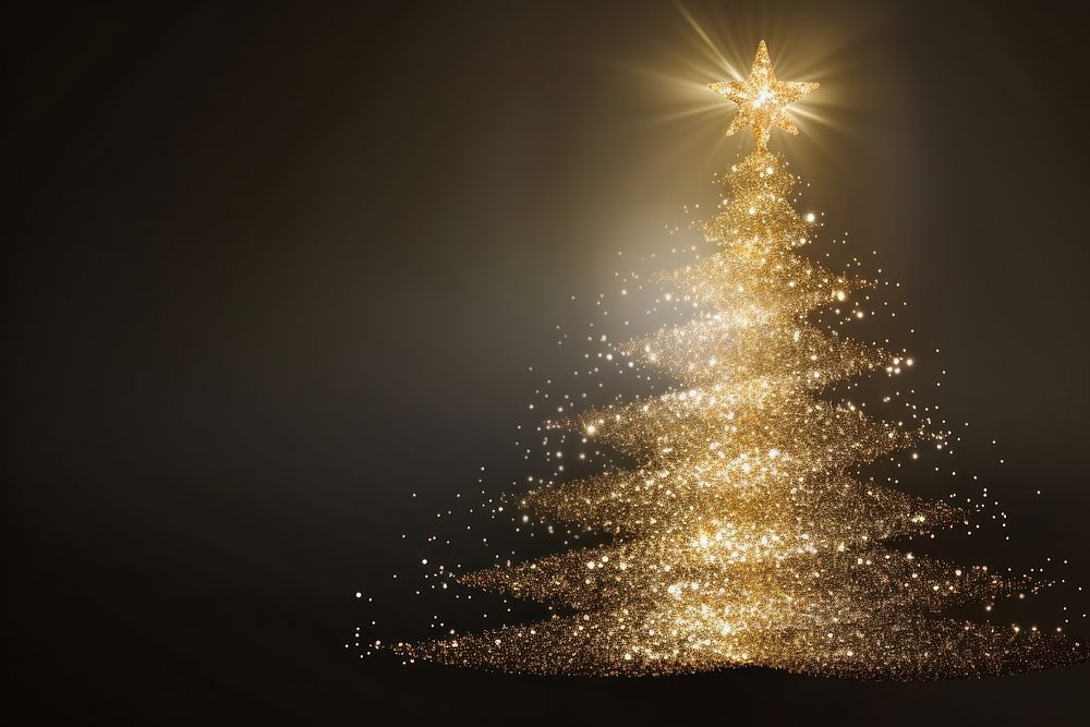 Sparkling christmas tree backgrounds light illuminated. AI generated Image by rawpixel.