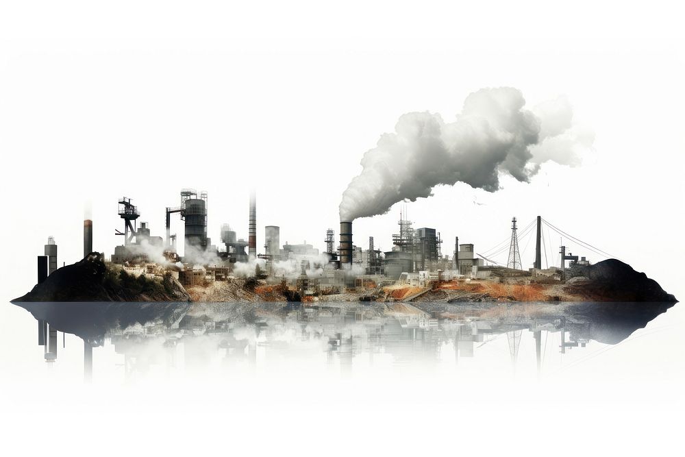 Pollution pollution architecture industry. AI generated Image by rawpixel.