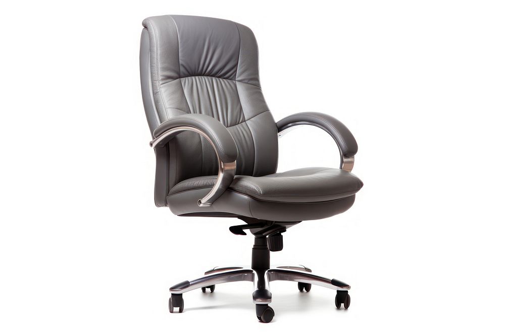 Office chair furniture white background recliner. AI generated Image by rawpixel.