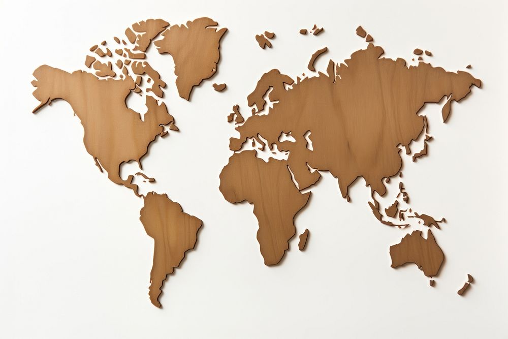 World map world topography world map. AI generated Image by rawpixel.