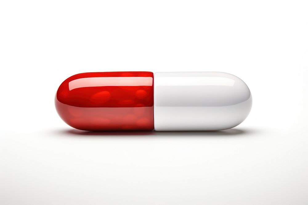 Pill capsule red antioxidant. AI generated Image by rawpixel.