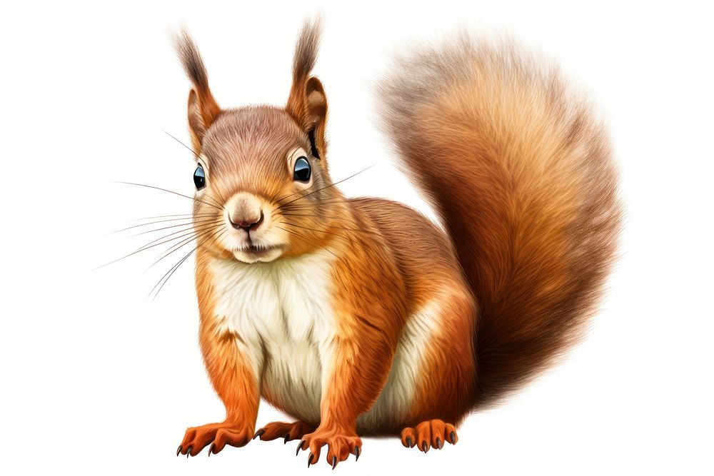 Red Squirrel squirrel rodent mammal. AI generated Image by rawpixel.