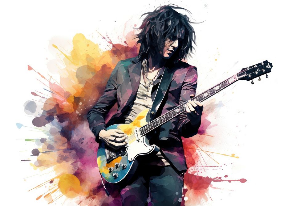 Rockstar singer musician concert guitar. | Free Photo Illustration ...