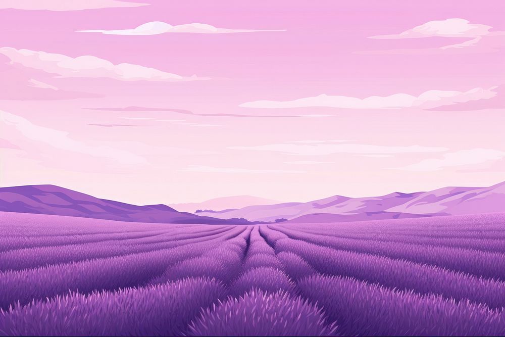 Lavender field backgrounds landscape outdoors. AI generated Image by rawpixel.