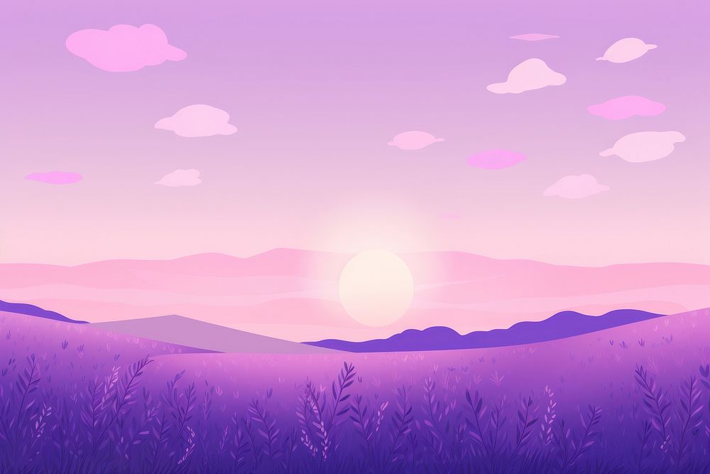 Lavender field backgrounds landscape sunlight. AI generated Image by rawpixel.