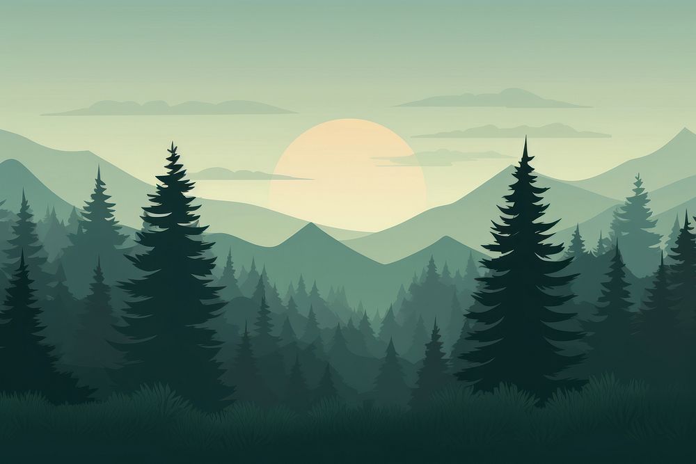 Forest landscape outdoors nature. AI generated Image by rawpixel.