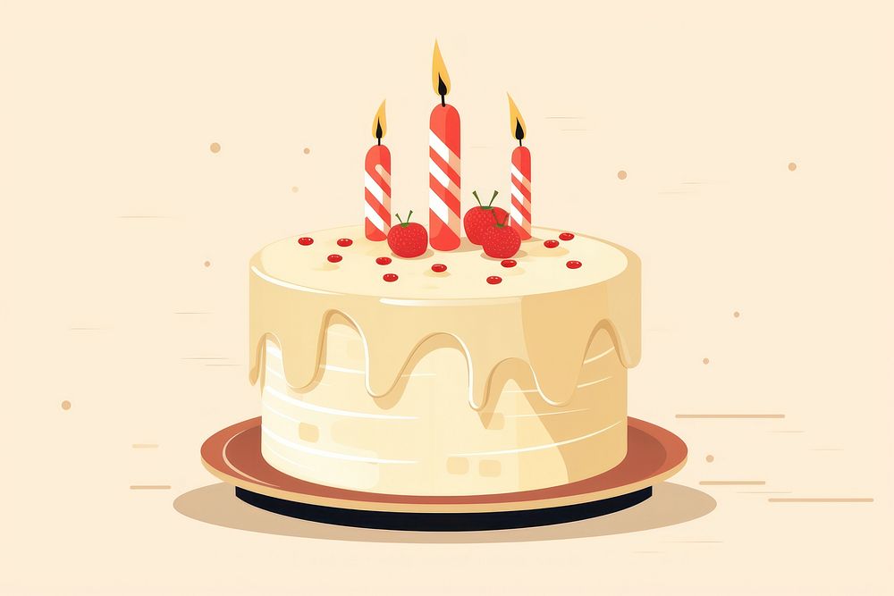 Birthday cake food birthday dessert. AI generated Image by rawpixel.