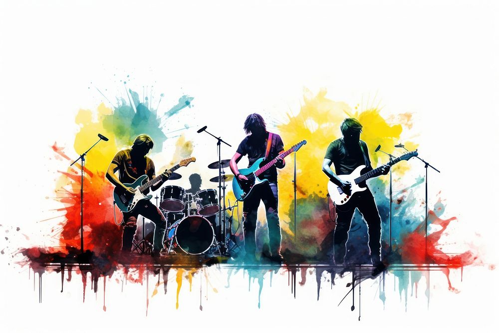 Music band concert musician drawing. AI generated Image by rawpixel.