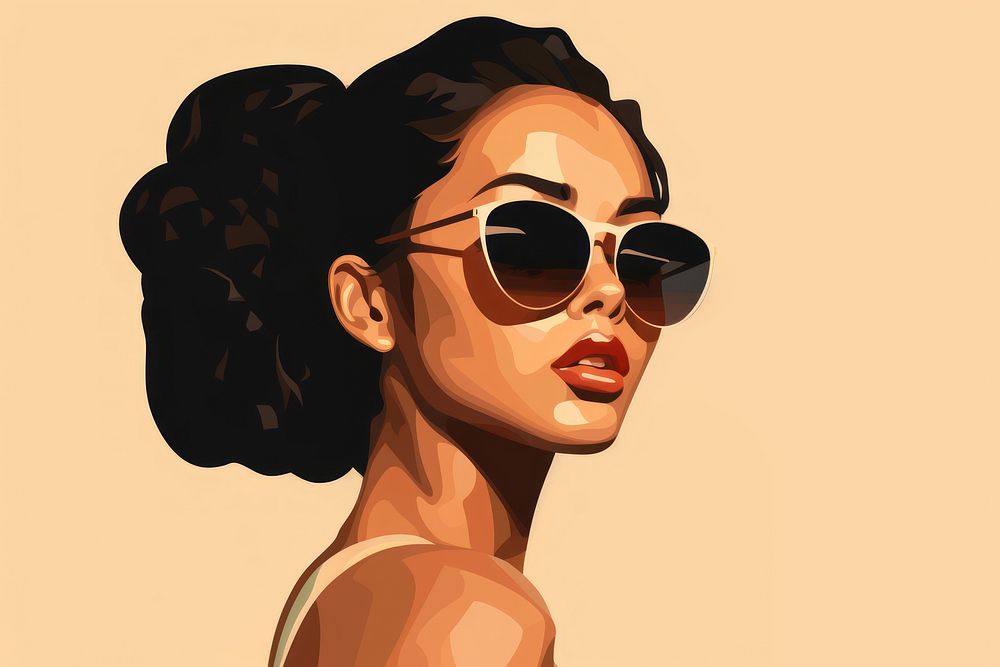 Sunglasses portrait adult woman. AI generated Image by rawpixel.