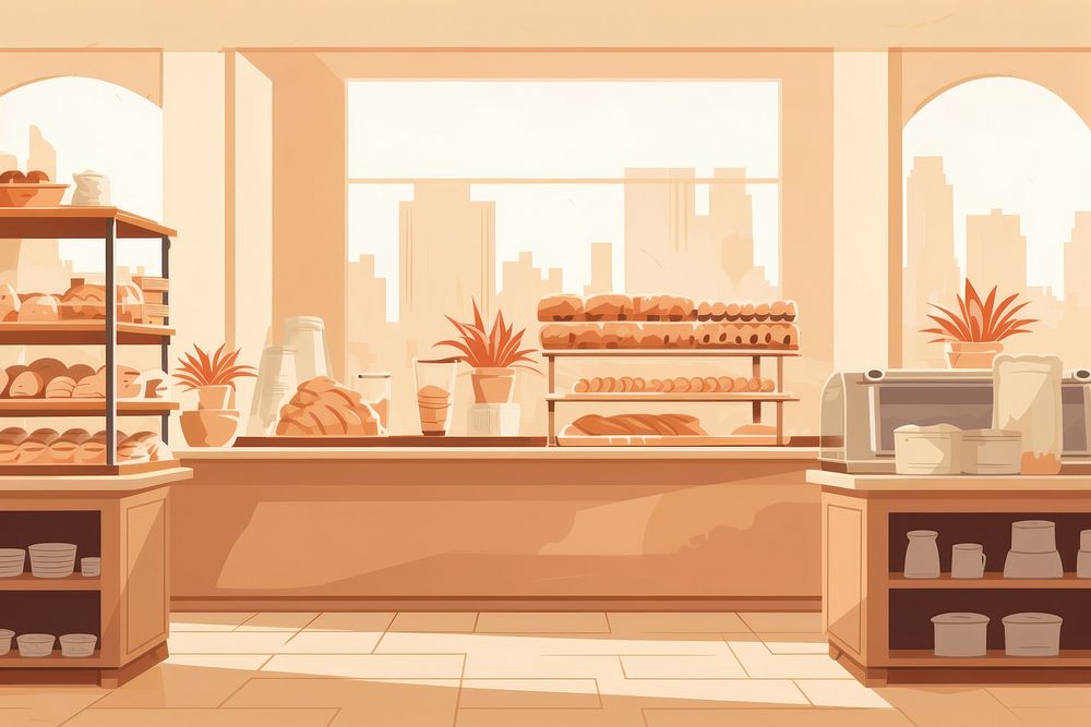 Bakery architecture restaurant dollhouse. AI generated Image by rawpixel.