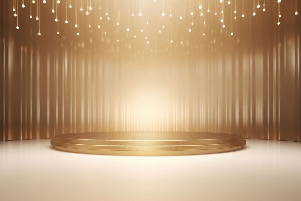 Lighting stage gold architecture. AI generated Image by rawpixel.