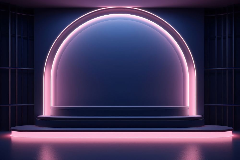 Architecture lighting purple stage. AI generated Image by rawpixel.