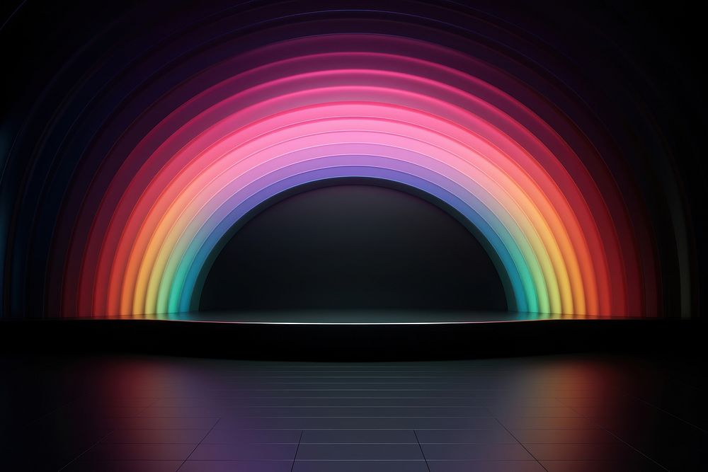 Stage rainbow purple light. AI generated Image by rawpixel.