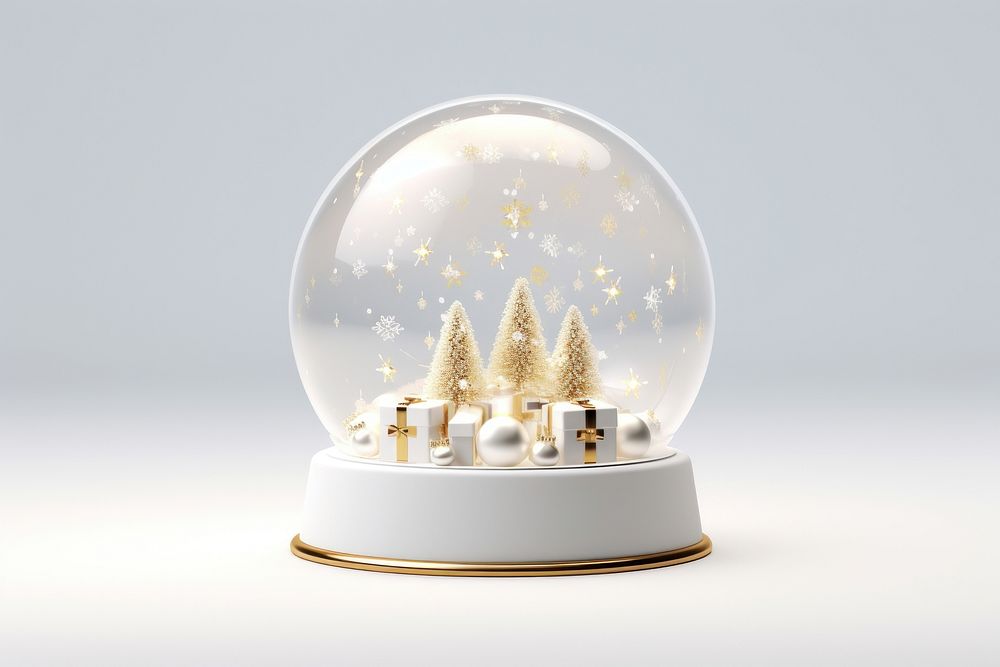 Glass snow globe christmas illuminated celebration. AI generated Image by rawpixel.