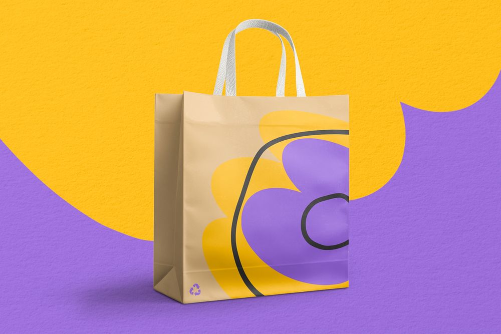 Abstract paper shopping bag