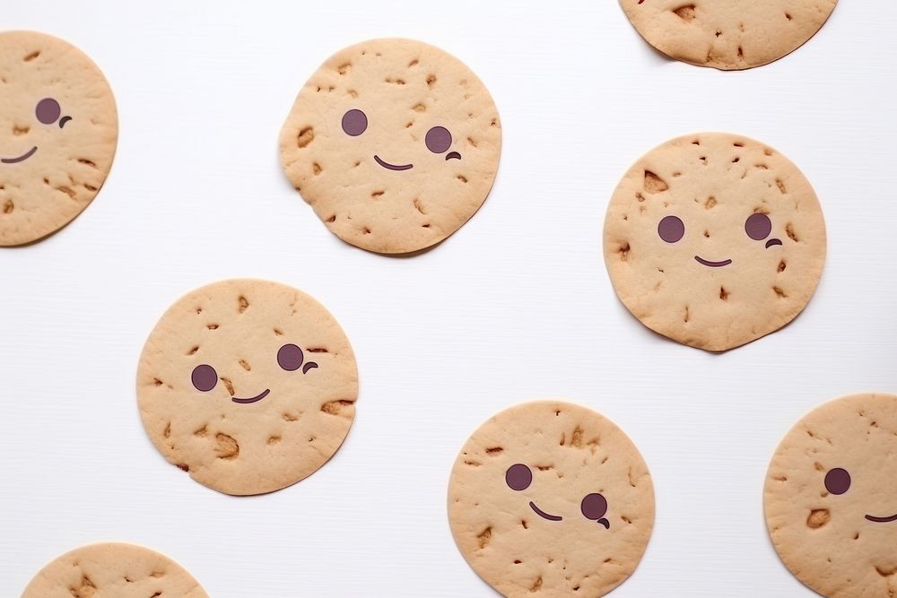 Paper cookies biscuit food anthropomorphic. AI generated Image by rawpixel.