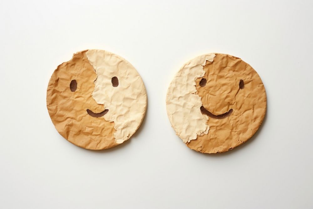 Papier mache cookies food anthropomorphic representation. AI generated Image by rawpixel.
