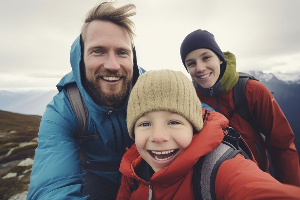 Mountain selfie adventure portrait. AI generated Image by rawpixel.