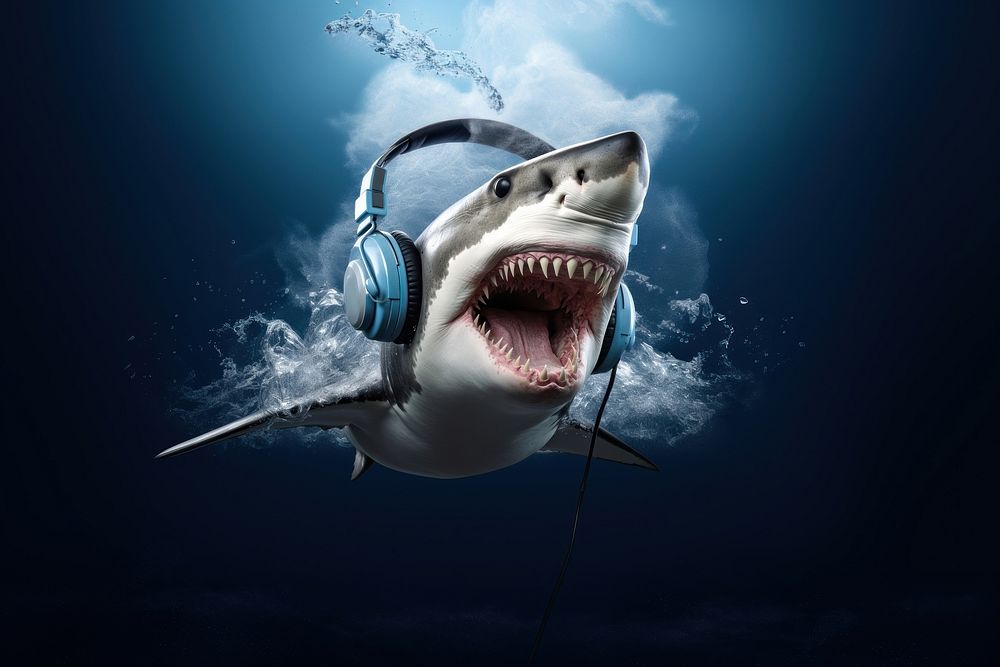 Shark animal fish aggression. AI generated Image by rawpixel.