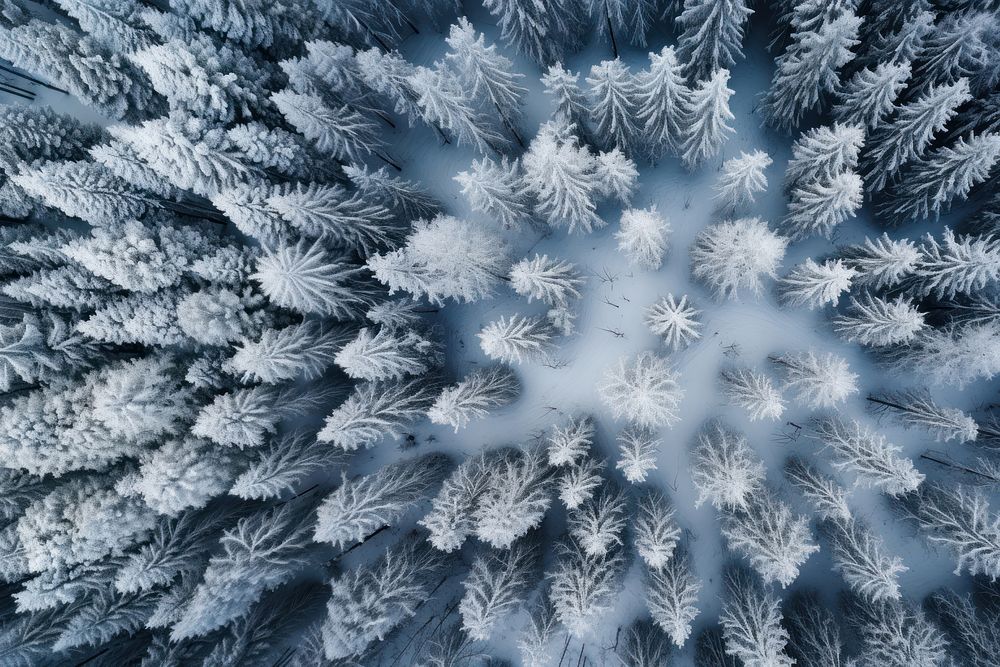 Snowy forest outdoors winter nature. AI generated Image by rawpixel.