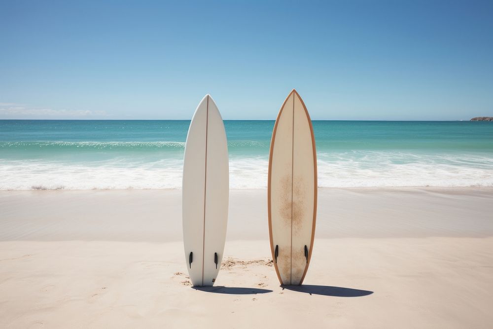 Surfboard sea outdoors surfing. AI generated Image by rawpixel.