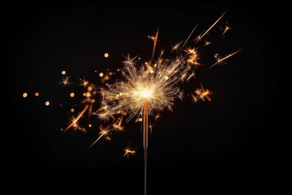 Burning sparkler fireworks outdoors sparks. AI generated Image by rawpixel.