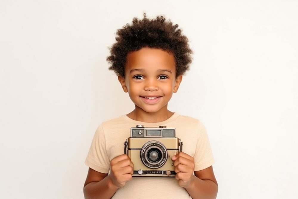 Camera portrait smile photo. 