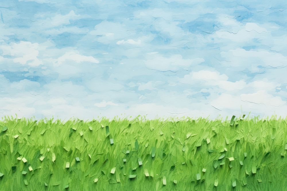 Green grass field sky backgrounds grassland outdoors