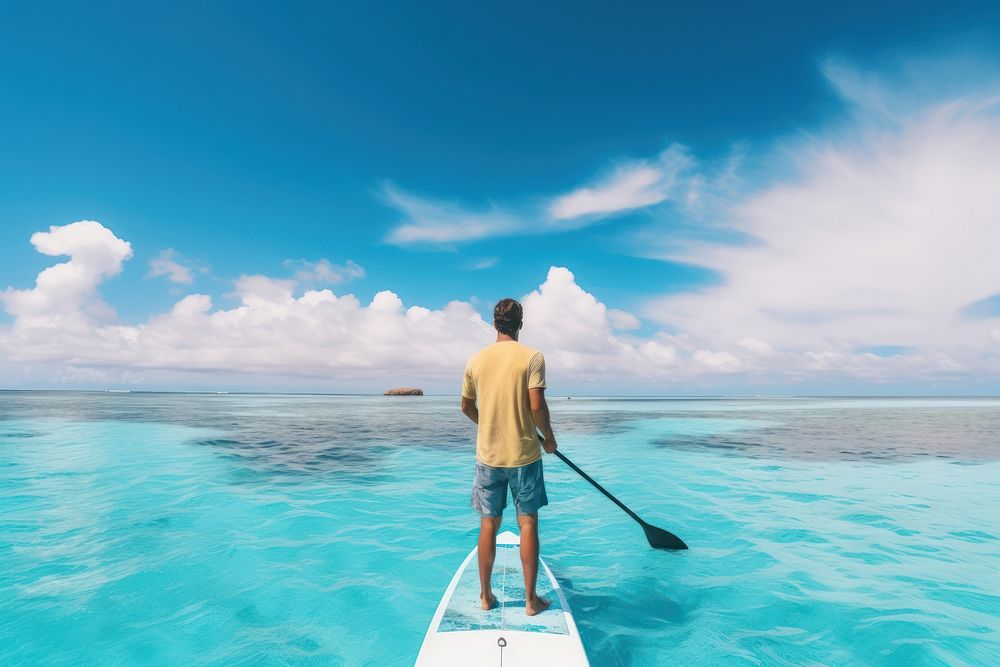 Paddle oars vacation outdoors. AI generated Image by rawpixel.