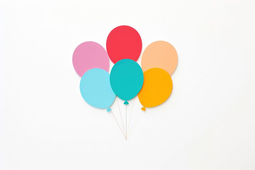 Balloon balloon white background anniversary. AI generated Image by rawpixel.