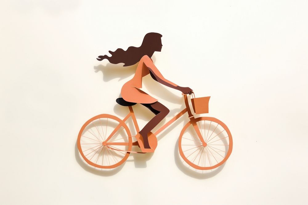 Girl riding bicycle vehicle cycling sports. AI generated Image by rawpixel.